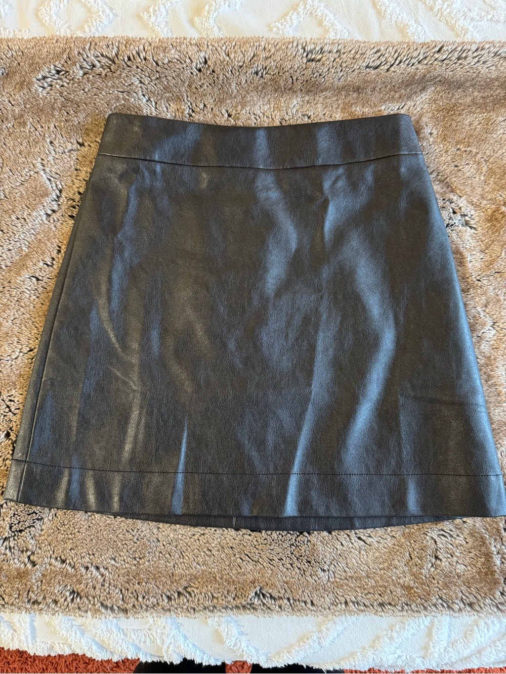 J. Crew Black Faux Leather Mini Skirt